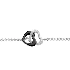Bracelet Lovea Argent Blanc Céramique Et Oxyde De Zirconium