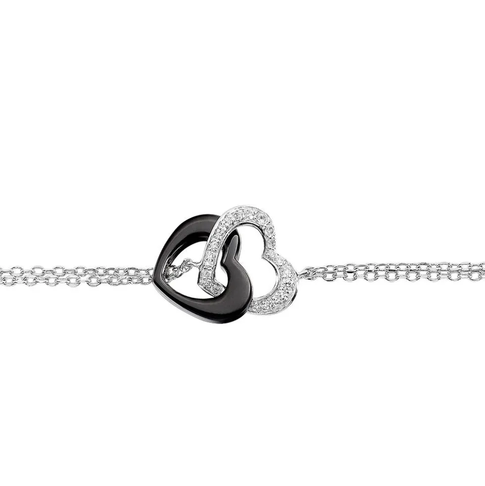 Bracelet Lovea Argent Blanc Céramique Et Oxyde De Zirconium