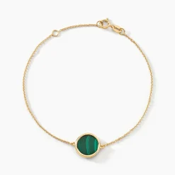 Bracelet Lucky Gems Or Jaune Malachite