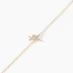Bracelet Lumiere Or Jaune Oxyde De Zirconium