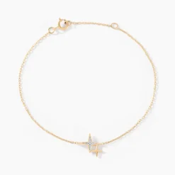 Bracelet Lumiere Or Jaune Oxyde De Zirconium