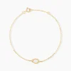 Bracelet Luminea Or Jaune Nacre Oxyde De Zirconium