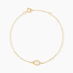 Bracelet Luminea Or Jaune Nacre Oxyde De Zirconium