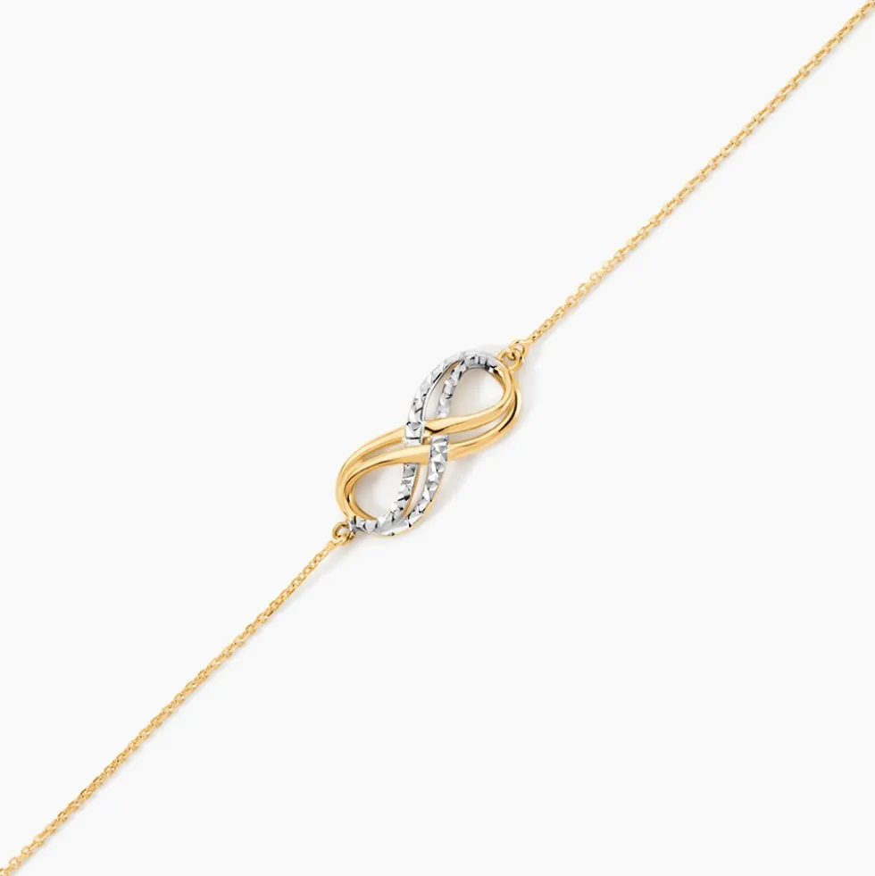 Bracelet Lyasa Infini Diamante Or Bicolore