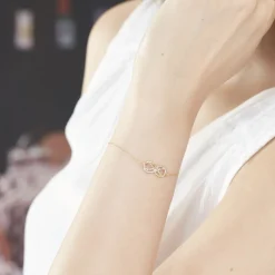 Bracelet Lyasa Infini Diamante Or Bicolore