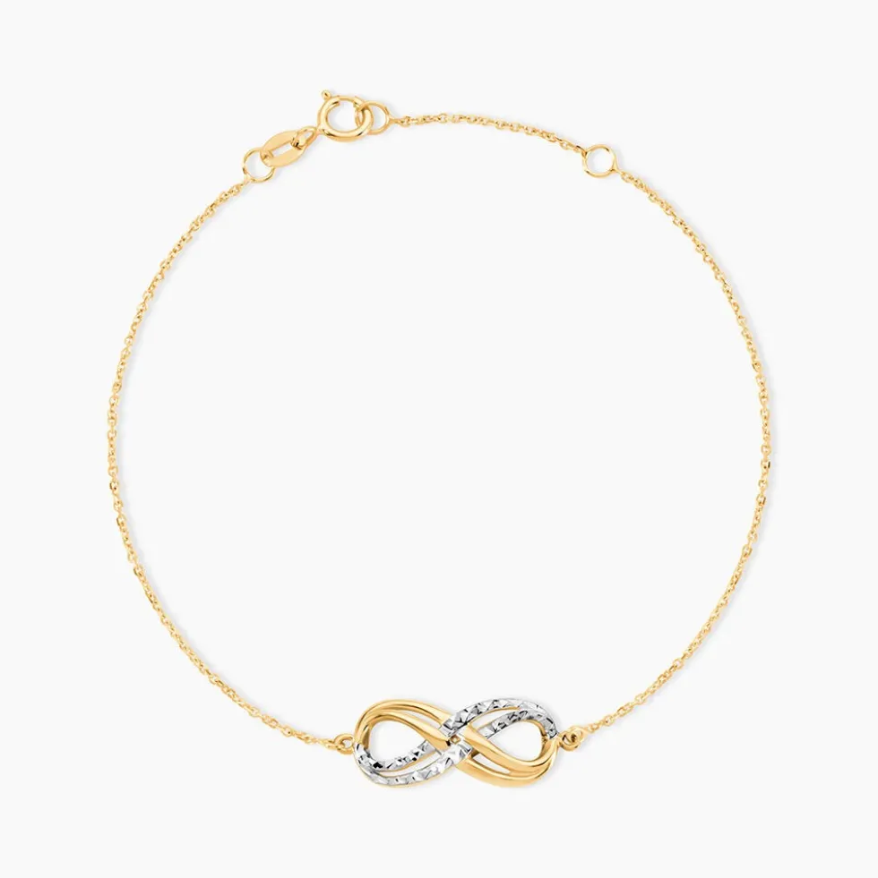 Bracelet Lyasa Infini Diamante Or Bicolore