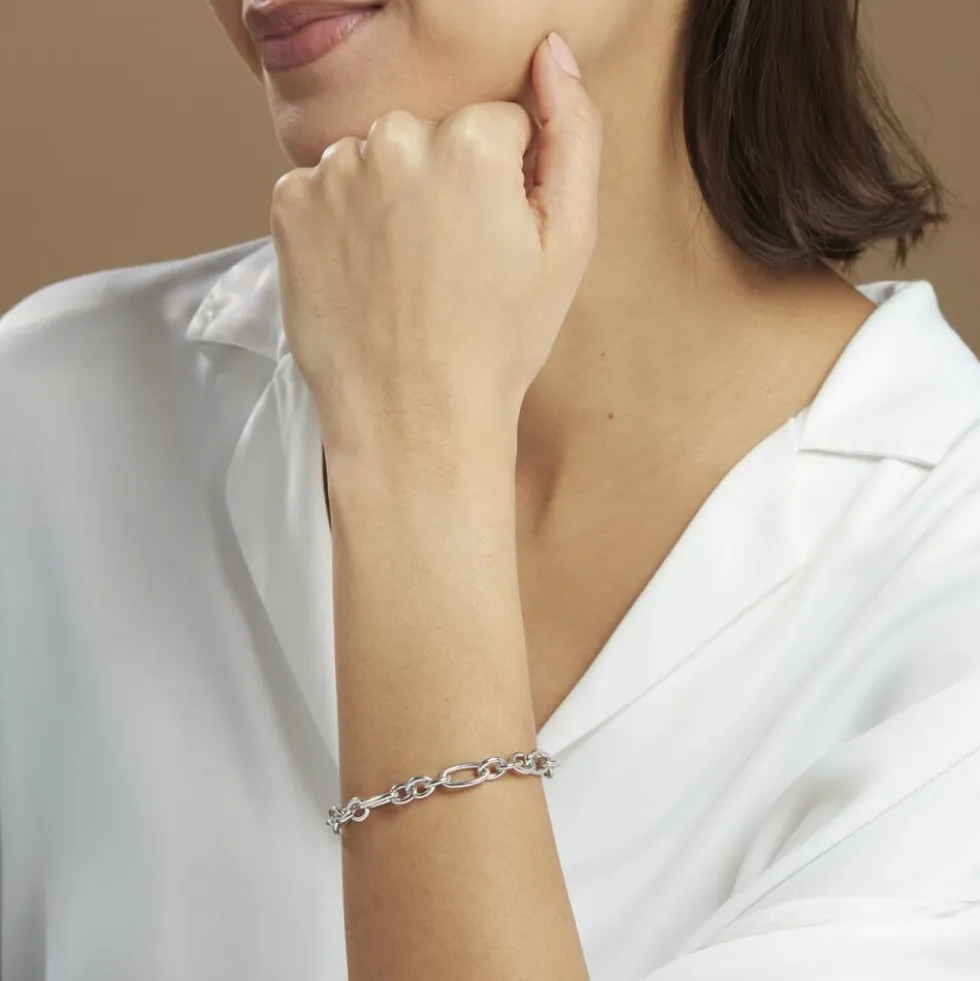 Bracelet Maille Camiorica Argent Blanc
