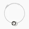 Bracelet Malee Argent Blanc Céramique Et Oxyde De Zirconium