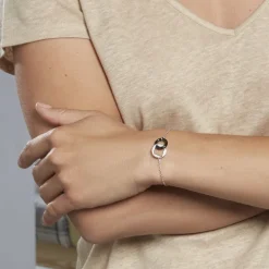 Bracelet Malee Argent Blanc Céramique Et Oxyde De Zirconium