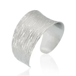 Bracelet Manchette Alesia Acier Blanc