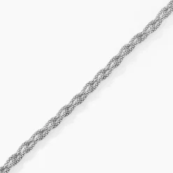 Bracelet Marie-angeline Maille Coreene Argent Blanc