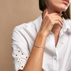 Bracelet Mascaret Argent Blanc Oxyde De Zirconium