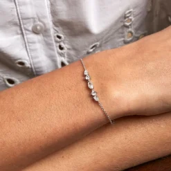 Bracelet Mascaret Argent Blanc Oxyde De Zirconium
