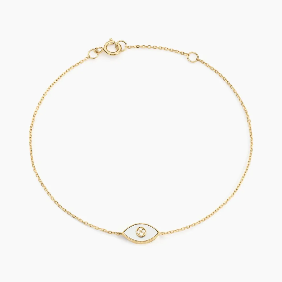 Bracelet Matiasma Or Jaune Nacre Diamant