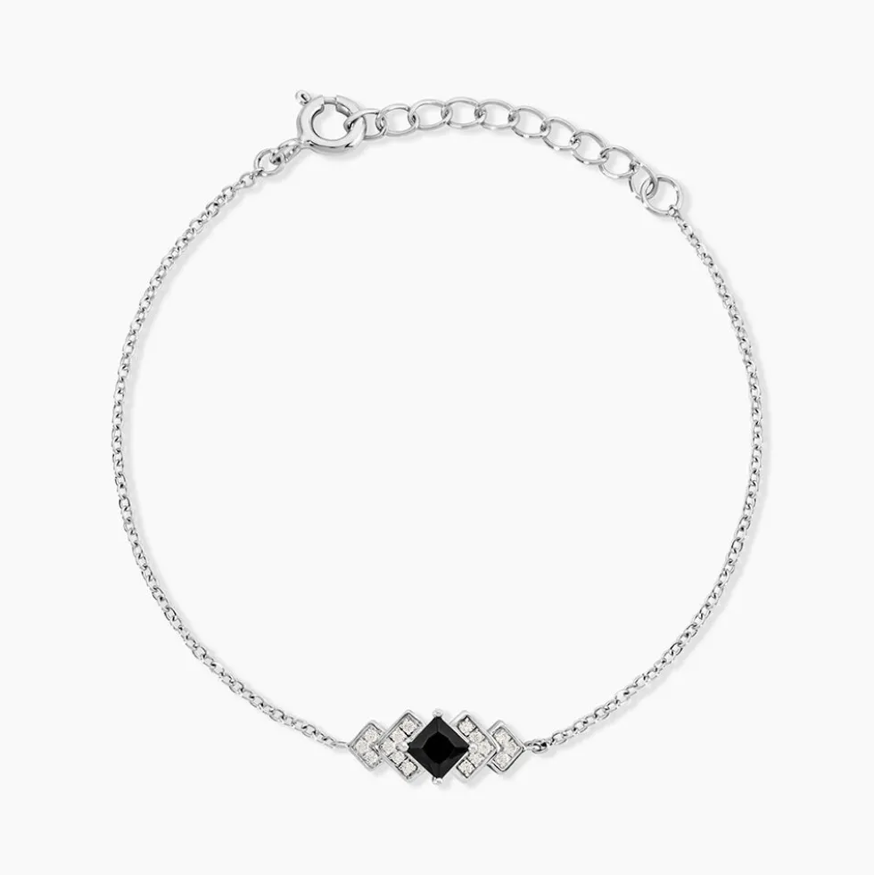 Bracelet Maymana Argent Blanc Oxyde De Zirconium