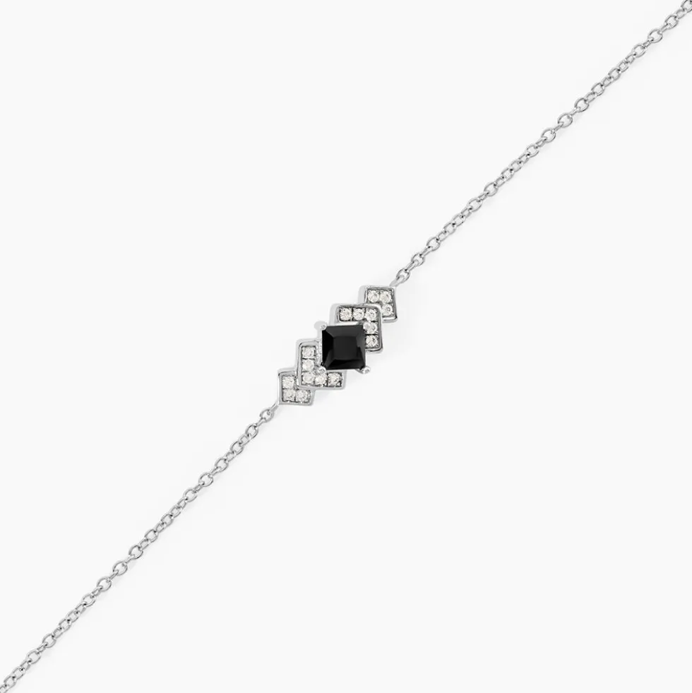 Bracelet Maymana Argent Blanc Oxyde De Zirconium