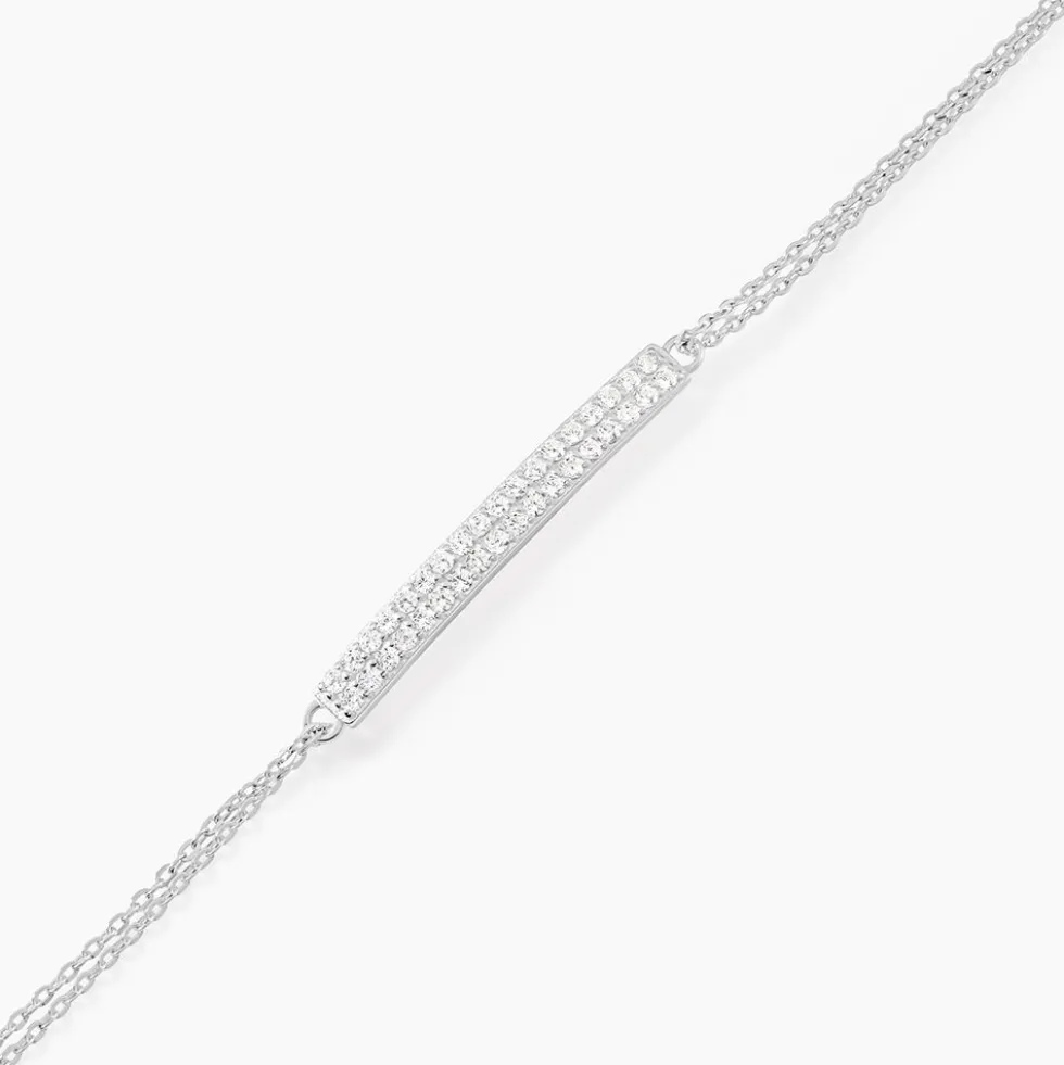 Bracelet Melineeargent Blanc Oxyde De Zirconium