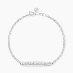 Bracelet Melineeargent Blanc Oxyde De Zirconium