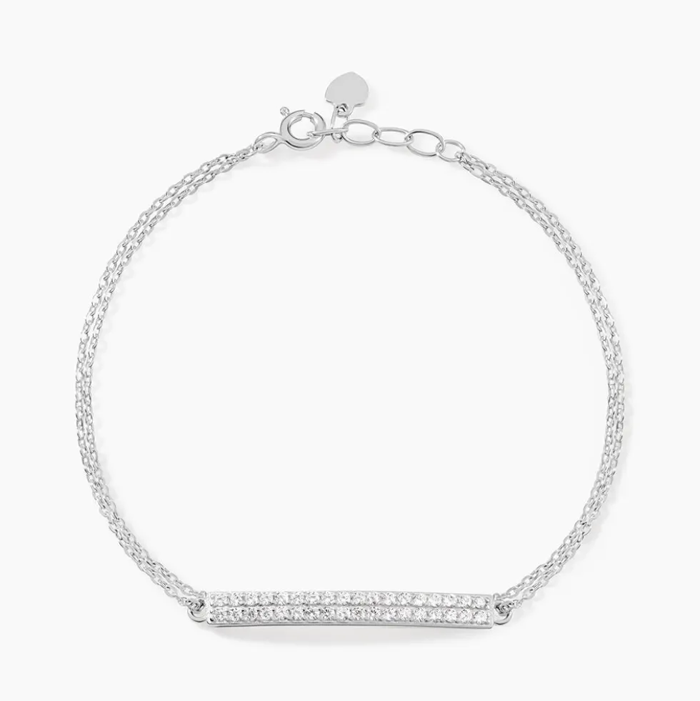 Bracelet Melineeargent Blanc Oxyde De Zirconium