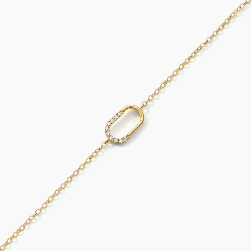 Bracelet Minimalist Chic Or Jaune Oxyde De Zirconium