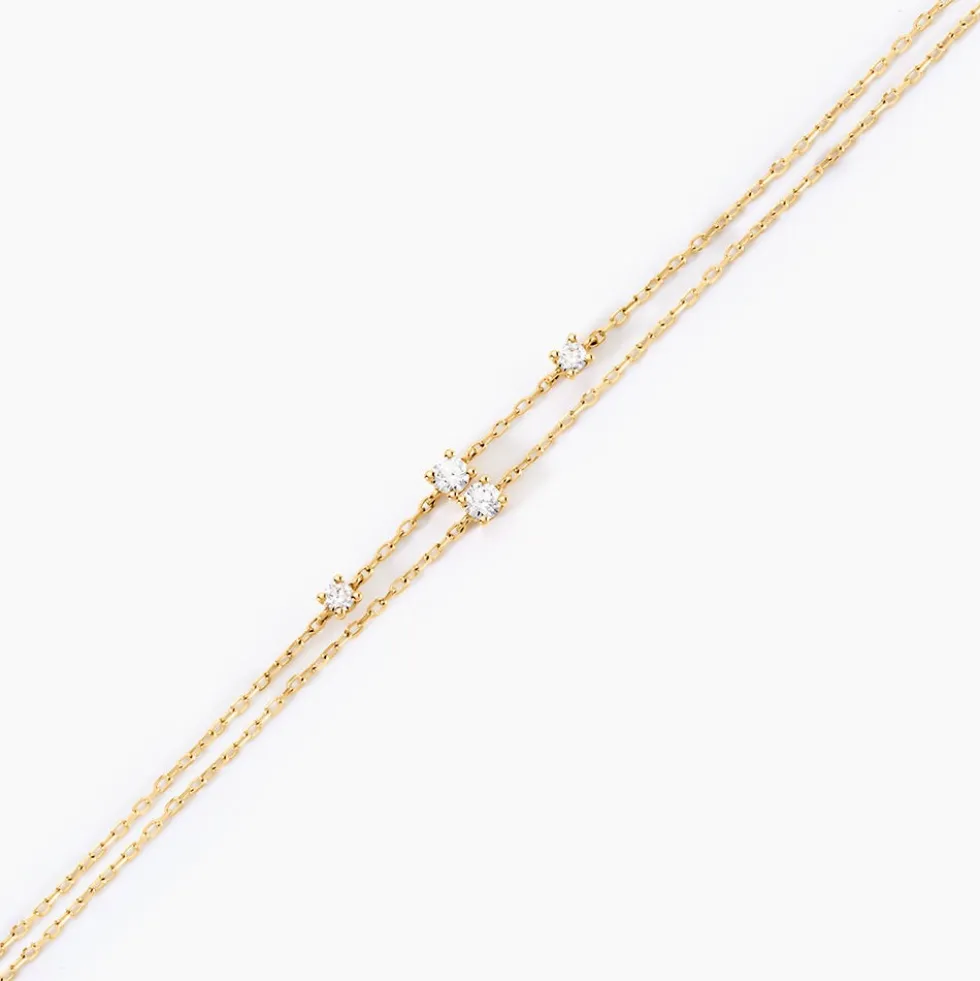 Bracelet Mordikai Or Jaune Oxyde De Zirconium