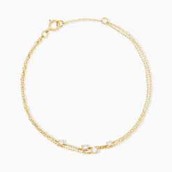 Bracelet Mordikai Or Jaune Oxyde De Zirconium