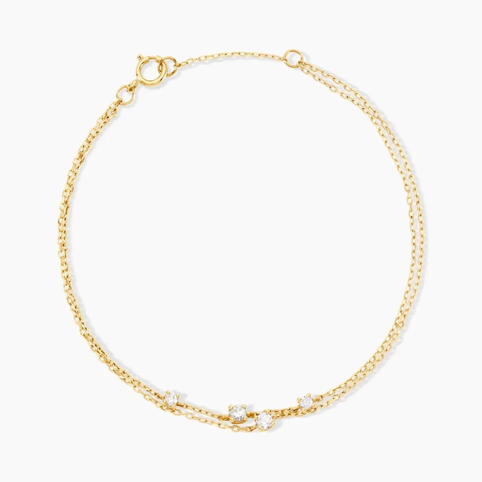 Bracelet Mordikai Or Jaune Oxyde De Zirconium