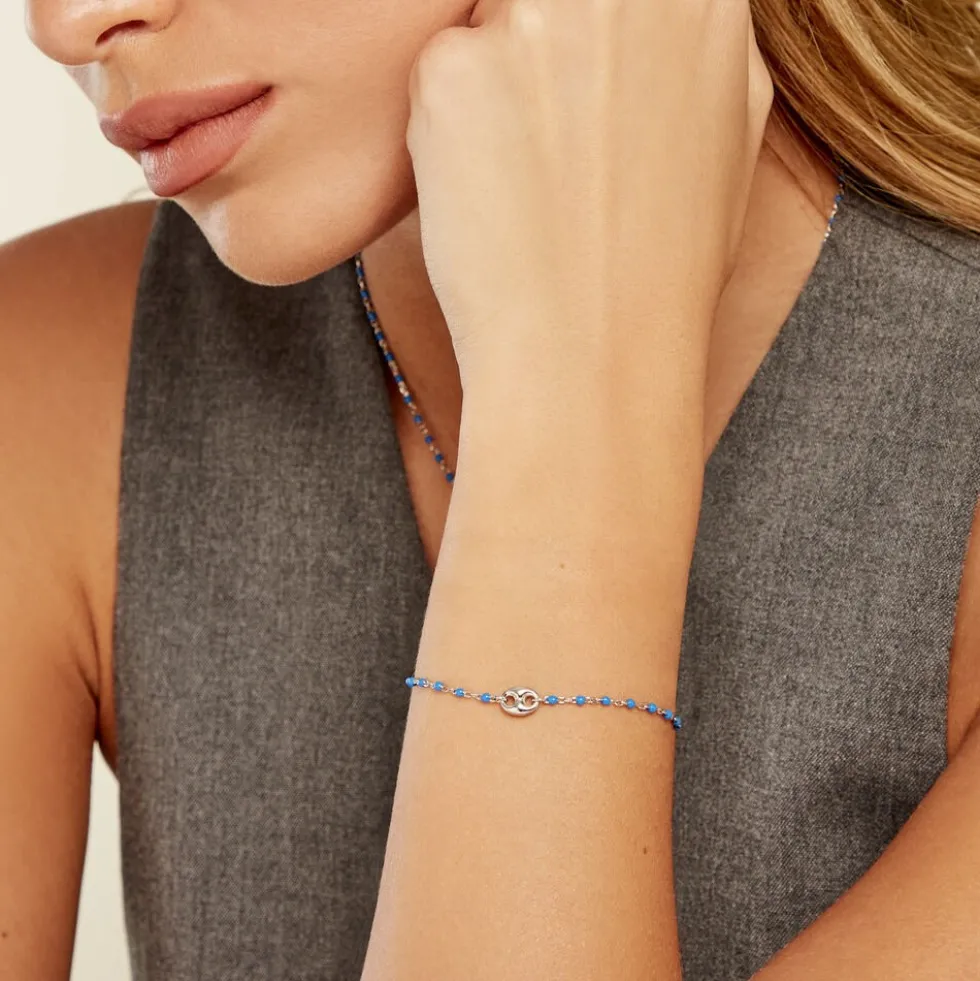 Bracelet Muguette Argent Blanc