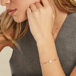 Bracelet Muguette Argent Blanc