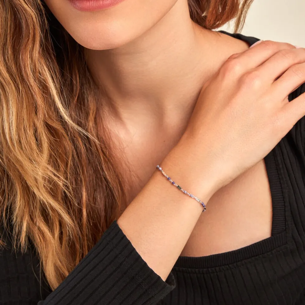 Bracelet Myliane Argent Blanc