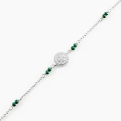 Bracelet Mystic Argent Blanc Malachite