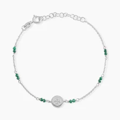 Bracelet Mystic Argent Blanc Malachite