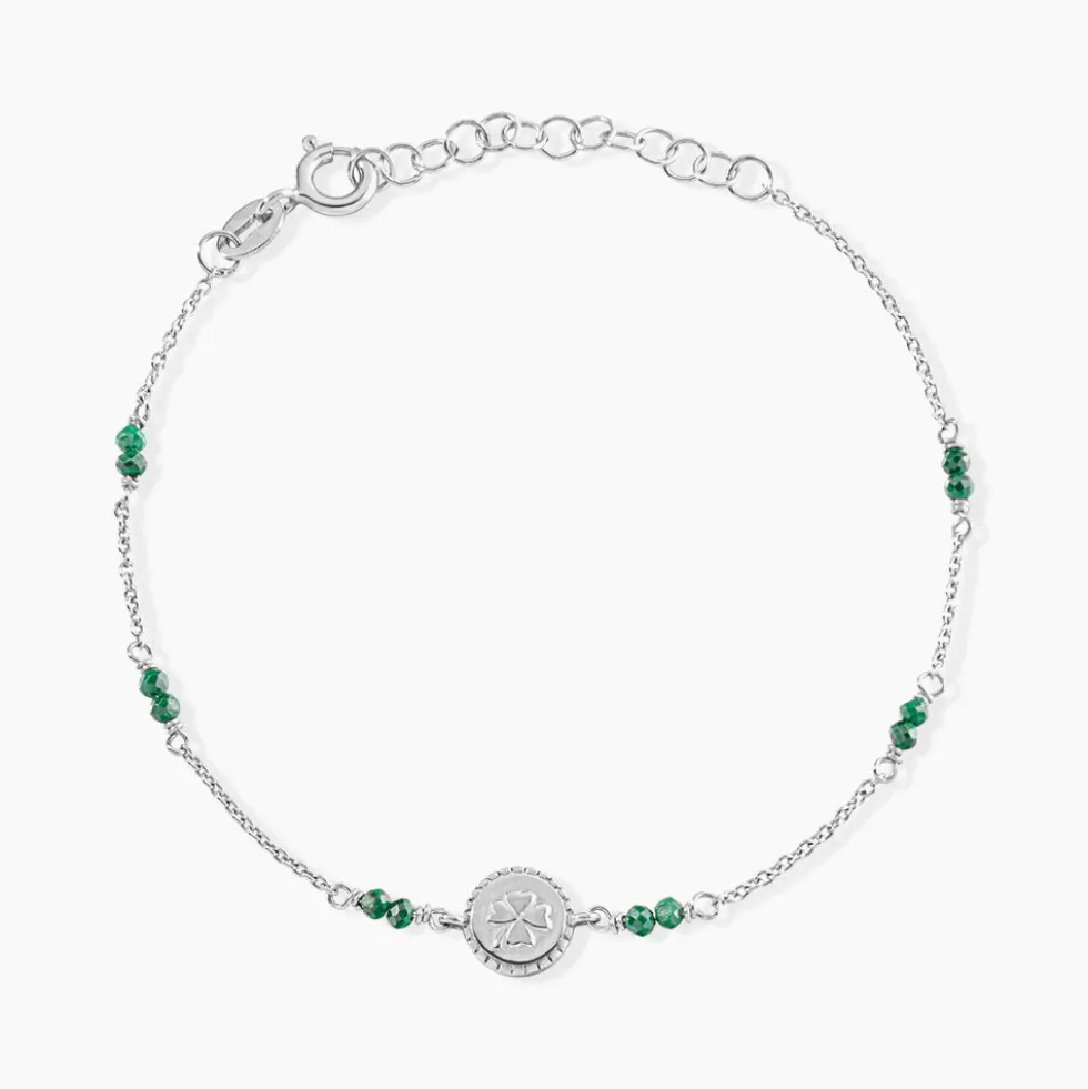 Bracelet Mystic Argent Blanc Malachite