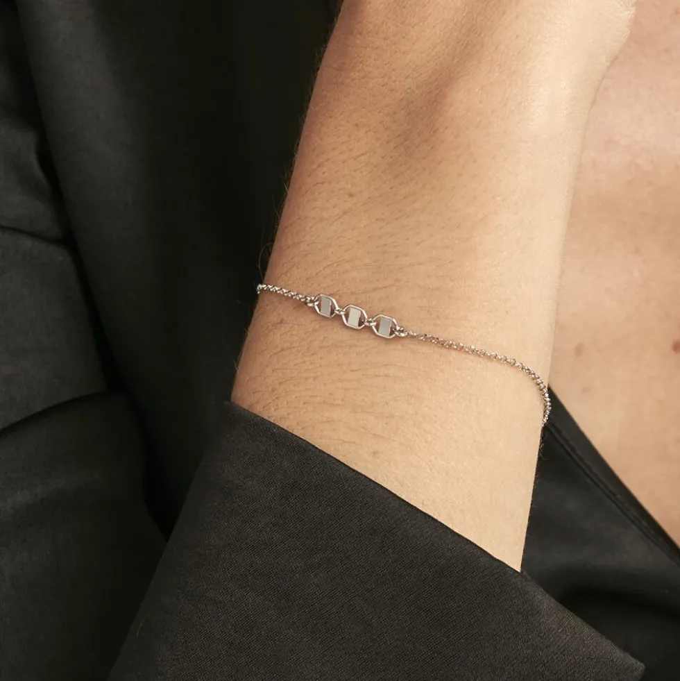 Bracelet Nissa Argent Blanc