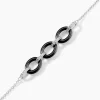 Bracelet Nowell Argent Blanc Oxyde De Zirconium Et Céramique