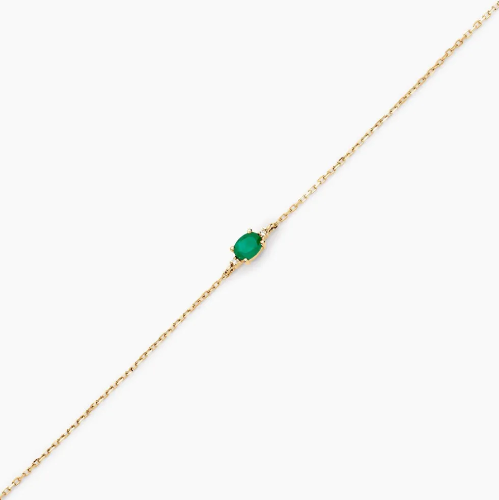 Bracelet Opeyemi Or Jaune Emeraude Diamant