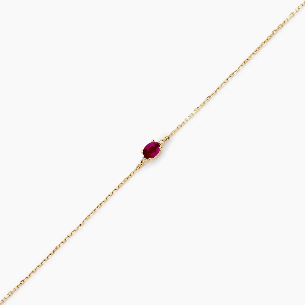 Bracelet Opeyemi Or Jaune Rubis Diamant