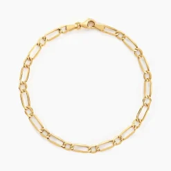 Bracelet Ophelio Maille Alternee 1/1 Or Jaune