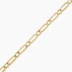 Bracelet Ophelio Maille Alternee 1/1 Or Jaune