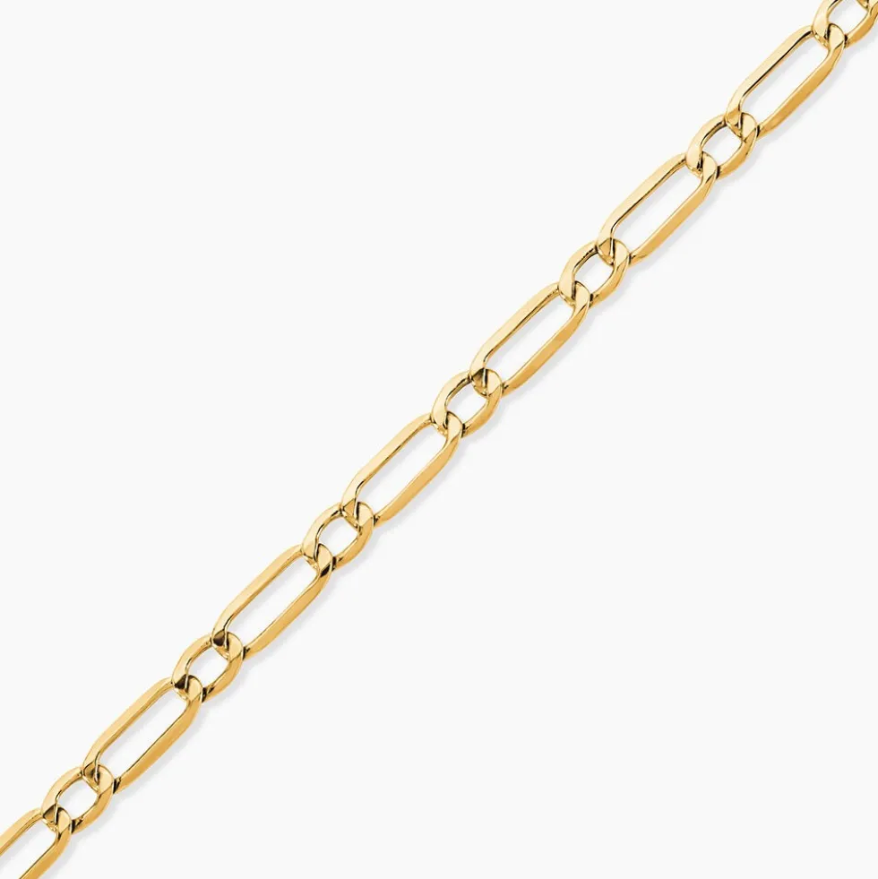 Bracelet Ophelio Maille Alternee 1/1 Or Jaune