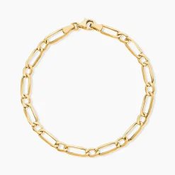 Bracelet Ophelio Maille Alternee 1/1 Or Jaune