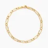 Bracelet Ophelio Maille Alternee 1/1 Or Jaune