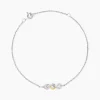 Bracelet Or Jaune Argent Blanc Oxyde De Zirconium