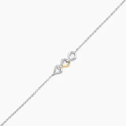 Bracelet Or Jaune Argent Blanc Oxyde De Zirconium
