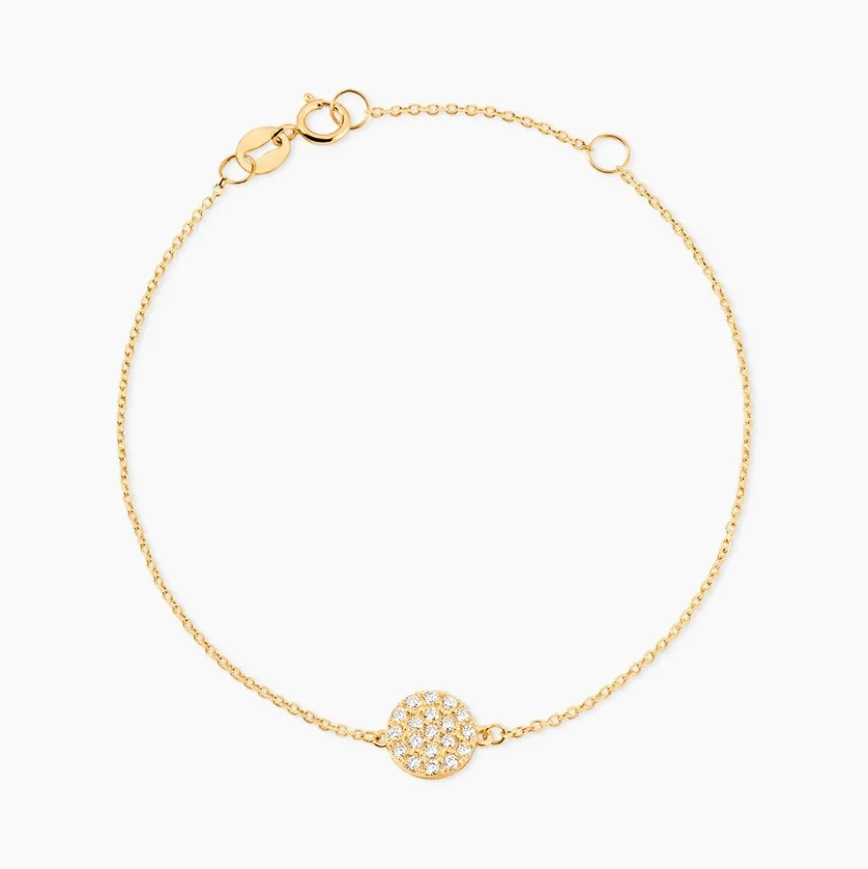 Bracelet Or Jaune Burak Oxyde De Zirconium