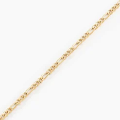 Bracelet Or Jaune Caméo Maille Alternée 1/3