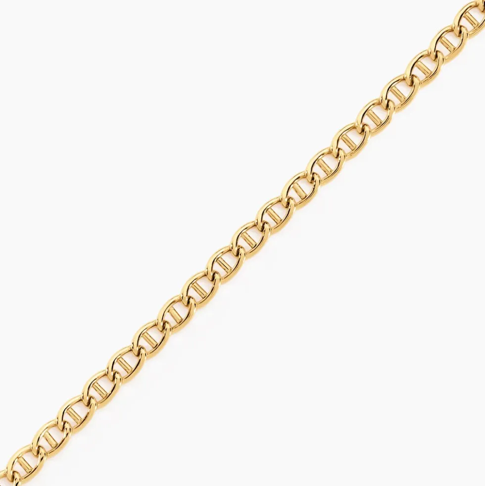 Bracelet Or Jaune Capucin Maille Marine