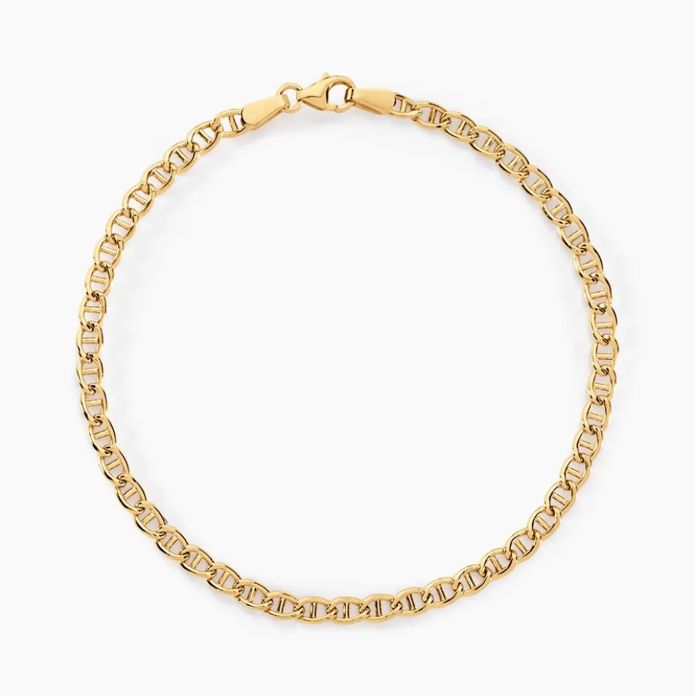 Bracelet Or Jaune Capucin Maille Marine