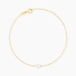 Bracelet Or Jaune Emilee Oxyde De Zirconium
