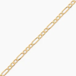 Bracelet Or Jaune Maille Alternée 1/3